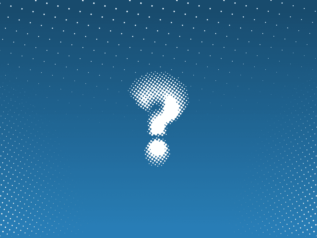 Question mark support banner