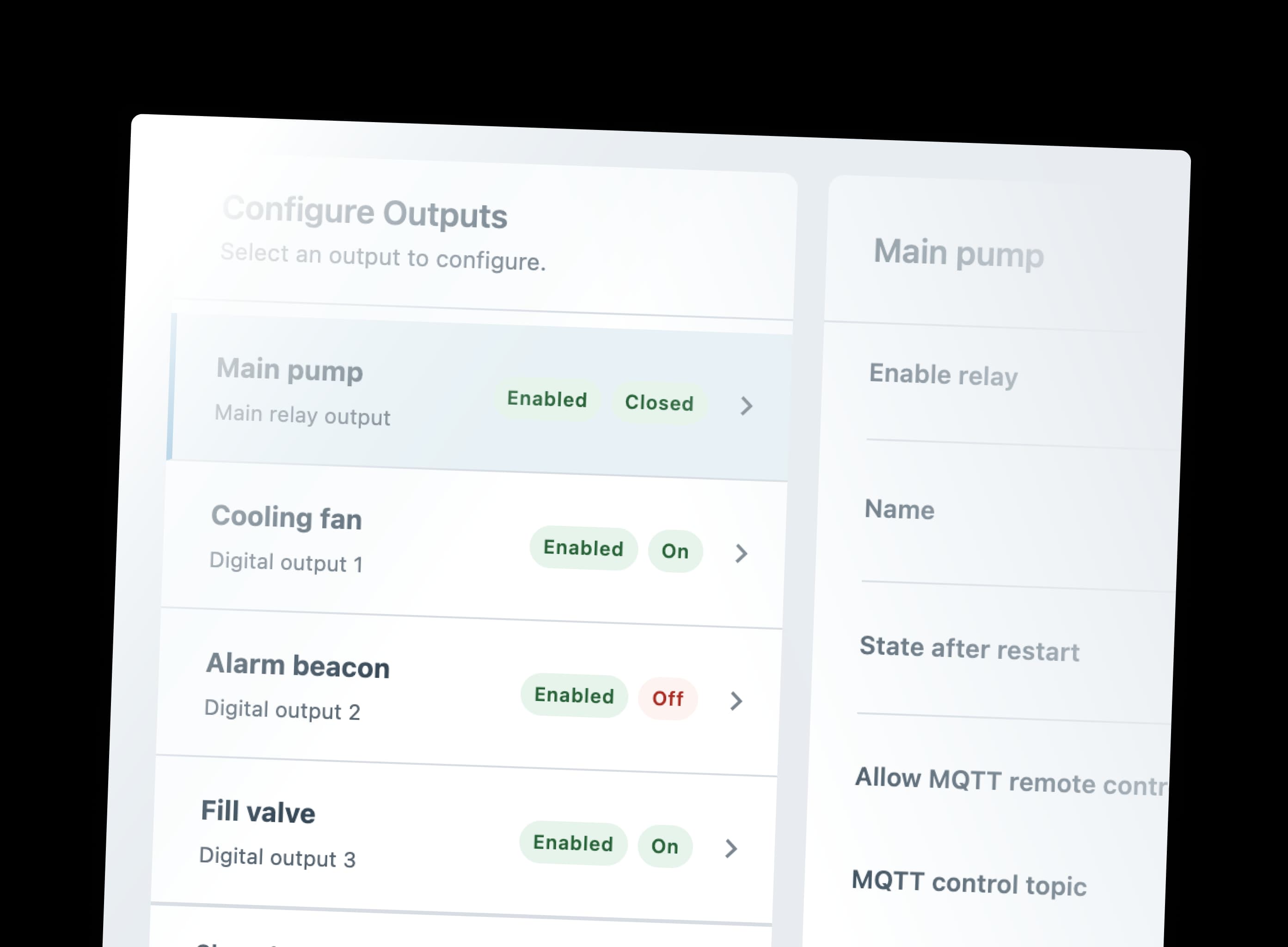Control Physical Outputs preview