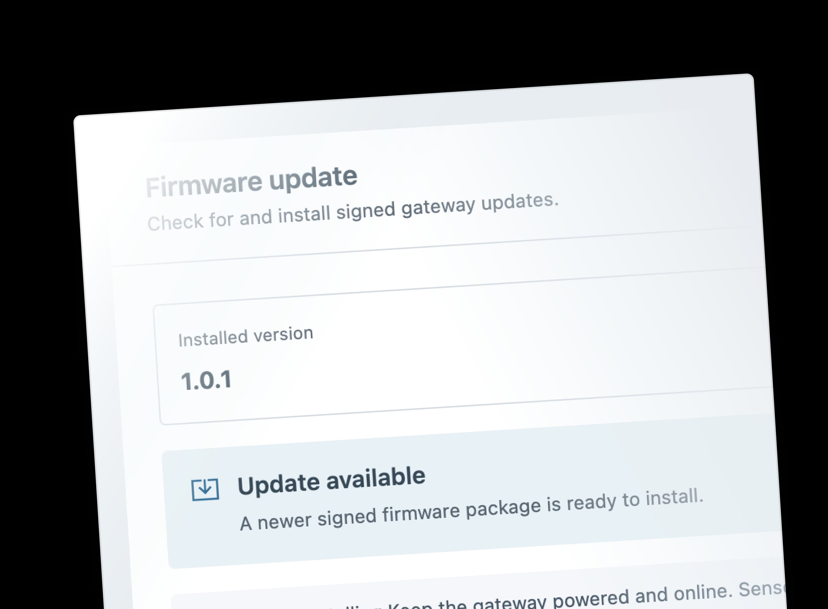 OTA firmware update preview