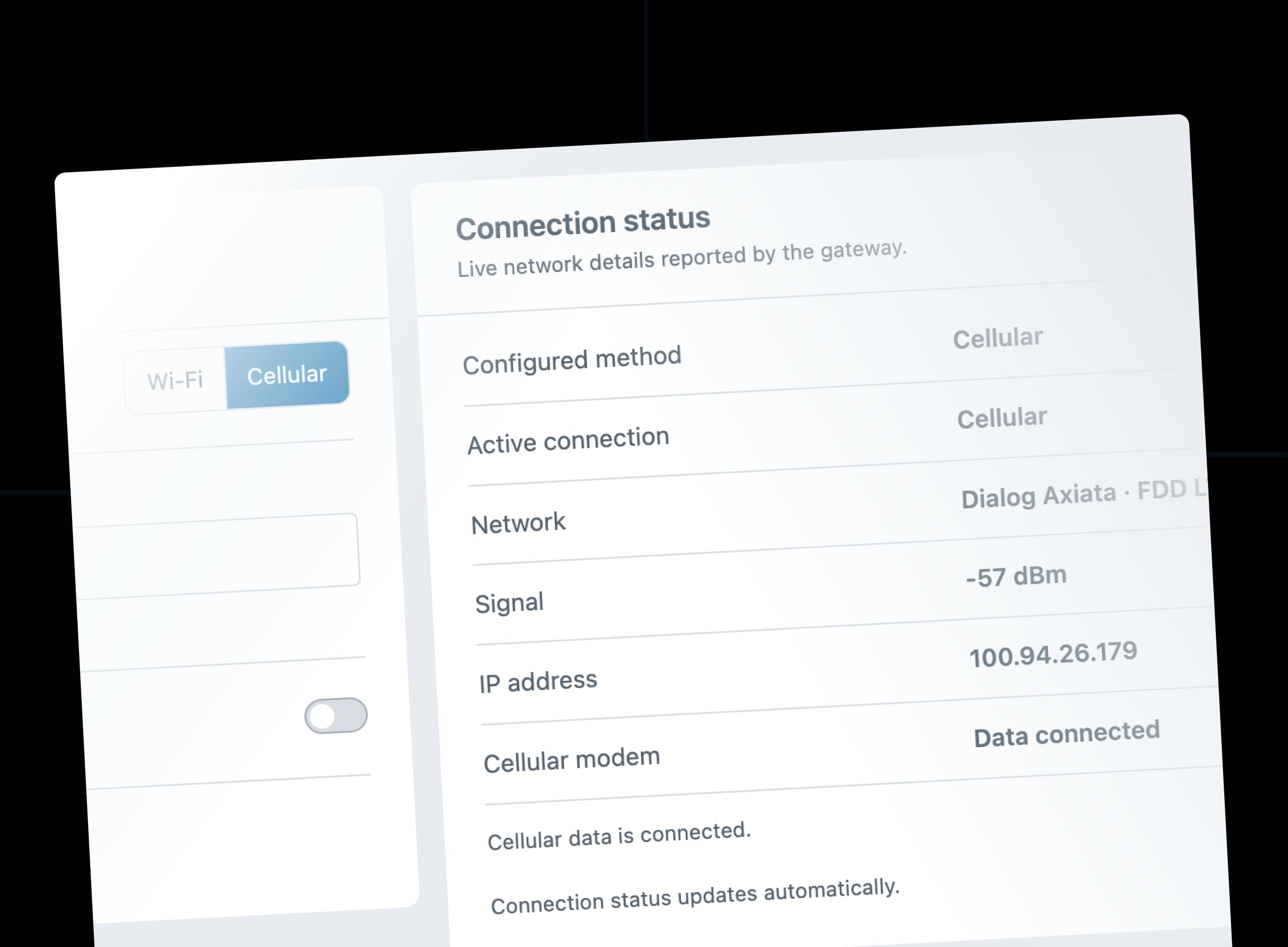 Wi-Fi and 4G connectivity preview